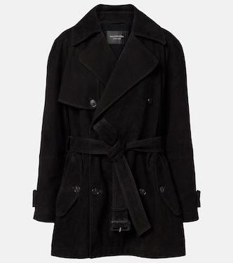 Suede trench coat | Balenciaga