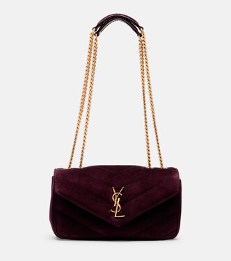 Loulou Small matelassé suede shoulder bag | Saint Laurent