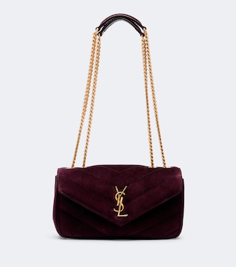 Schultertasche Loulou Small aus Veloursleder | Saint Laurent