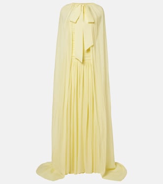 Robe longue Butter Yellow à cape | Là Fuori