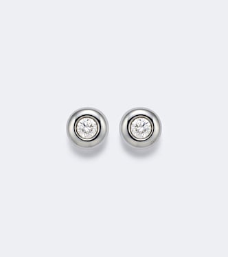 Sterling silver earrings with diamonds | David Yurman