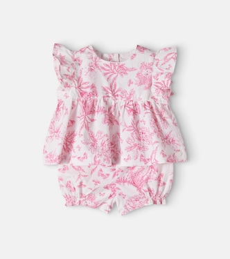 Baby floral cotton top and bloomers set  | Tartine et Chocolat