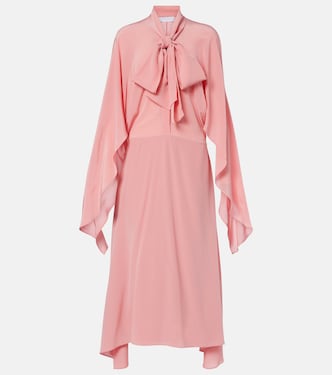 Tie-neck silk midi dress | Stella McCartney