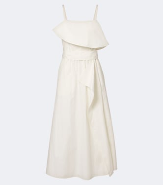 Reign ruffled cotton-blend midi dress | Proenza Schouler