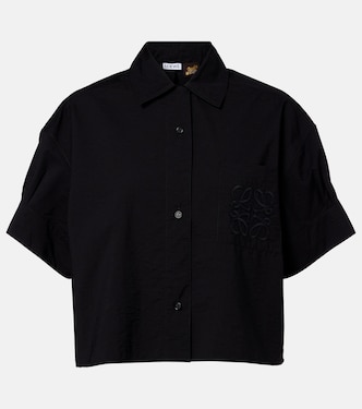 Paula's Ibiza Anagram cotton-blend shirt | Loewe
