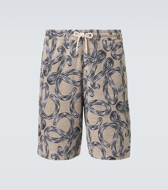 Paula's Ibiza cotton-blend terry Bermuda shorts | Loewe