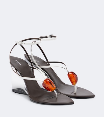 Invisible patent leather thong sandals | Alaïa