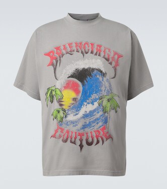 Printed cotton jersey T-shirt | Balenciaga