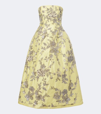 Aurelia sequined silk bustier dress | Là Fuori