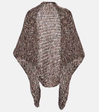 Poncho aus einem Mohairgemisch | Brunello Cucinelli