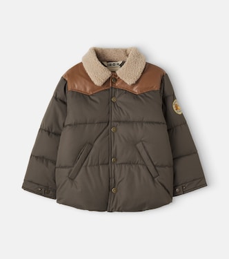 Pierre leather-trimmed puffer jacket  | Bonton