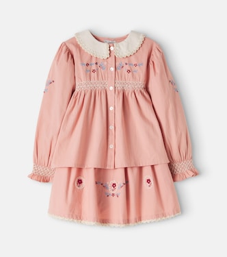 Ensemble blouse et jupe Margot en coton | Bebe Organic