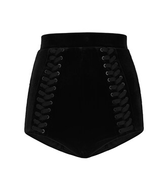 Nixon high-rise velvet shorts | Alex Perry