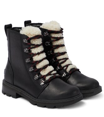 Lennox leather and shearling combat boots | Sorel