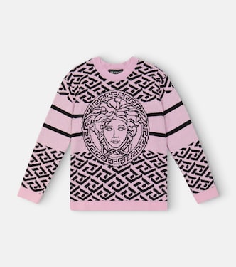 Pull Medusa La Greca en laine | Versace Kids