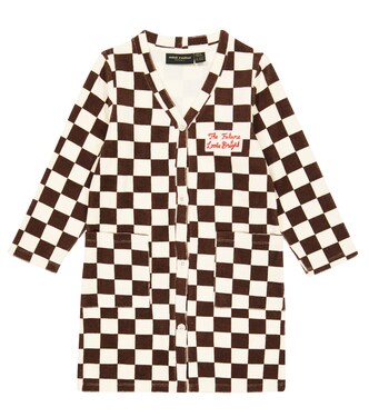 Checked cotton terry bathrobe | Mini Rodini