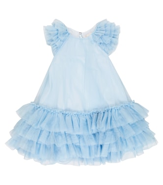 Ruffled tulle dress | Monnalisa