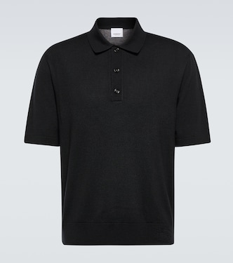 Wool and silk polo top | Burberry