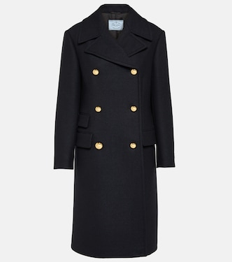 Double-breasted wool coat | Prada