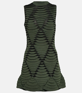 Snake-effect knit minidress  | Alaïa
