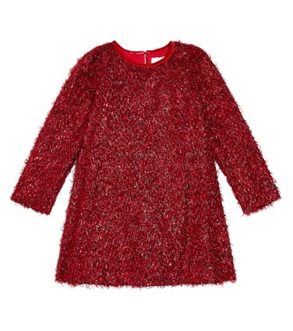 Fringed Lurex® dress | Monnalisa