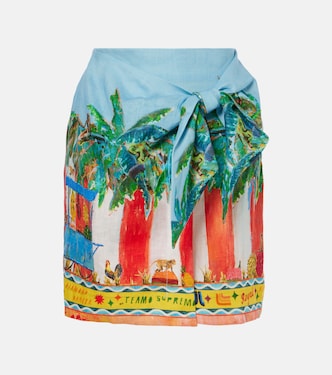 x Adam Lester falda All Aboard de lino | Alémais