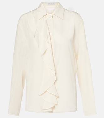 Ruffled silk blouse | Victoria Beckham