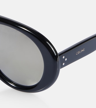 CELINE EYEWEAR Mirrored flat-top acetate sunglasses Celine | Accessories | Celine Mirrored Flattop Acetate  main image 2