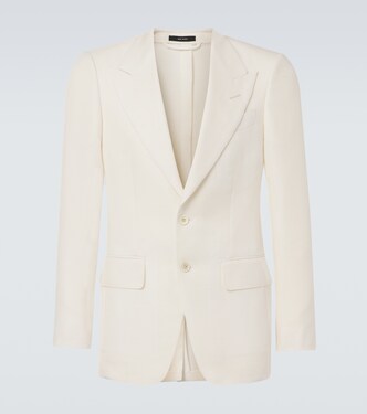 Blazer Shelton en laine, mohair, soie et lin | Tom Ford