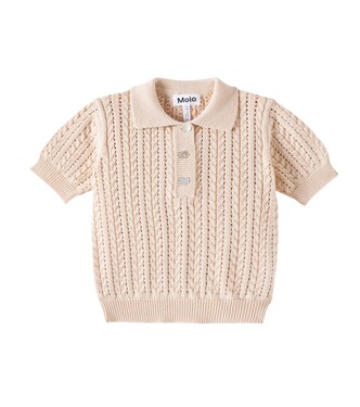 Gretel cable-knit cotton polo shirt | Molo