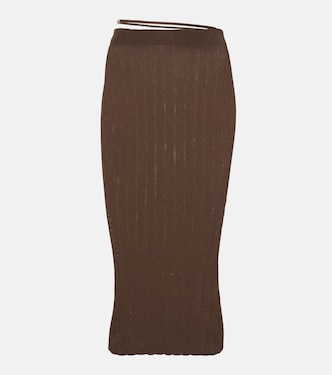 Pralu ribbed-knit midi skirt | Jacquemus