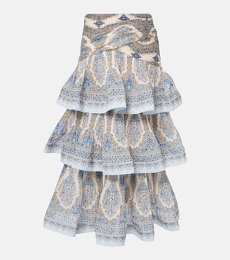 Paisley pleated maxi skirt | Zimmermann