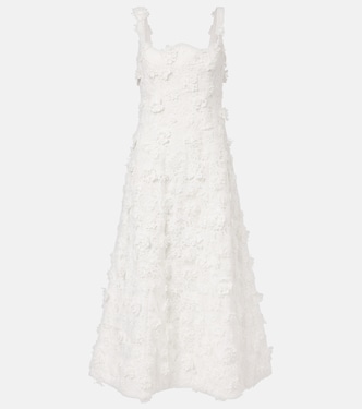 Odette floral-appliqué lace cocktail dress | Leo Lin
