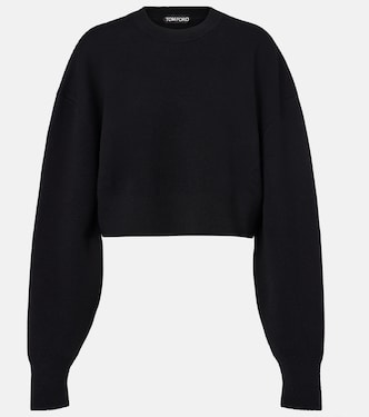 Cropped wool and cashmere-blend sweater | Tom Ford