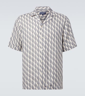 Roberto printed linen bowling shirt | Frescobol Carioca
