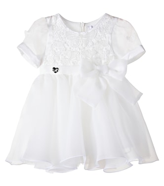 Baby lace-trimmed dress | Monnalisa