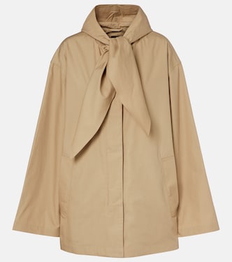 Scarf-detail cotton jacket | Toteme