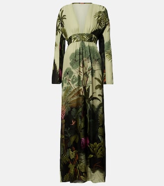 Robe longue en soie imprimée | Johanna Ortiz