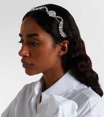 Embellished headband in silver - Simone Rocha | Mytheresa