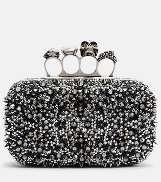 Knuckle embellished clutch | McQueen