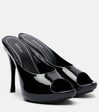 Plateau-Pantoletten Viv aus Lackleder | Gucci