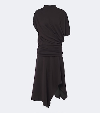 Gathered wool-blend dress  | Lemaire
