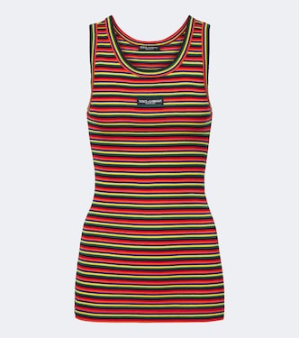 Knitted striped cotton tank top | Dolce&Gabbana