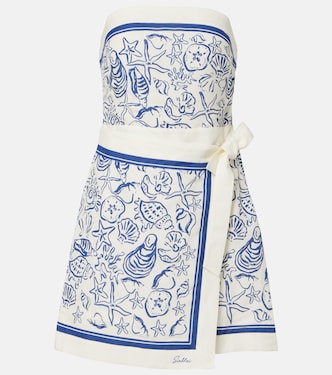 Darbie printed linen-blend minidress | Simkhai