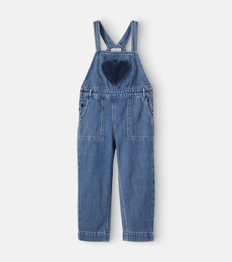 Patch-appliqué denim overalls | Stella McCartney Kids