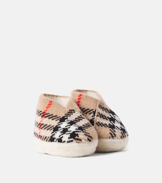 Baby Burberry Check booties  | Burberry Kids