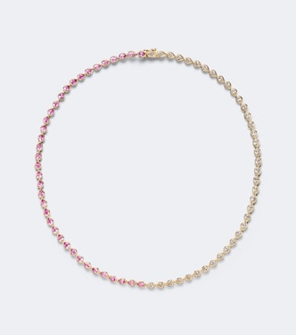 Choker aus 18kt Gelbgold mit Diamanten und Saphiren | Anita Ko