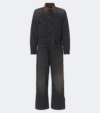 Corduroy-trimmed denim jumpsuit | RRL