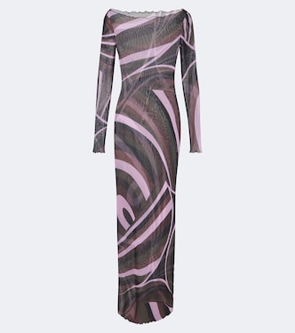 Iride sheer tulle maxi dress | Pucci