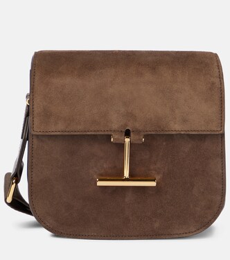 Schultertasche Tara Mini aus Veloursleder | Tom Ford